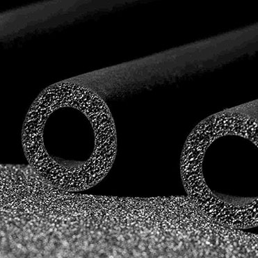 close up of rubber material for waterjet cutting